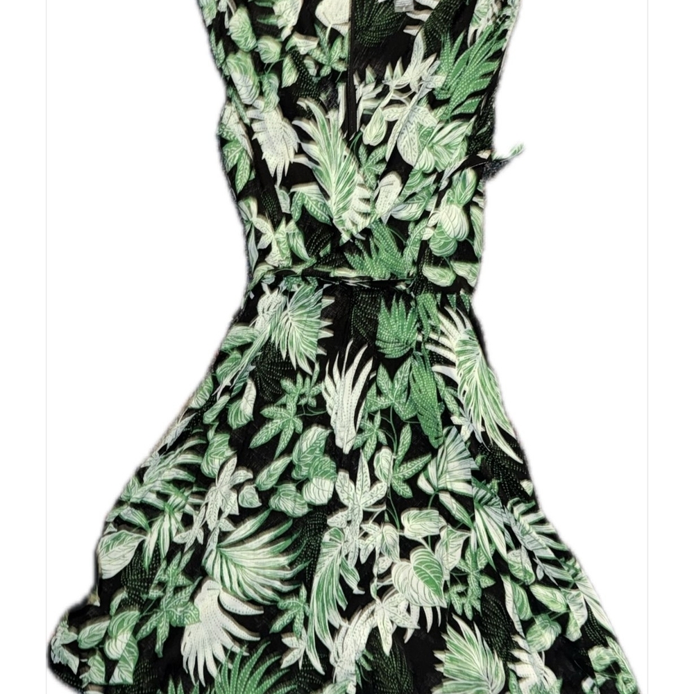 Calvin Klein Green and Black Strapless Dress